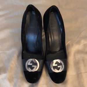 Gucci Velour Pumps